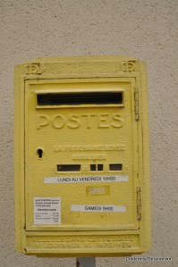 Old fashioned postbox in Aulnay