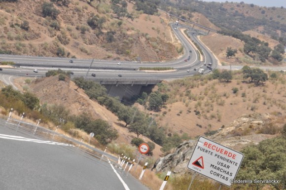 Zie de vertekening die de hitte maakt...