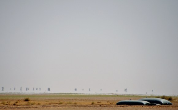 Waterbags laying around like oasis 