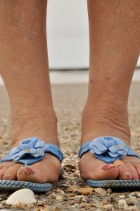 Two happy feet in uncomfi Indian slippers