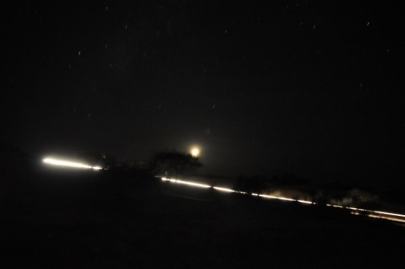 Night time at the highway