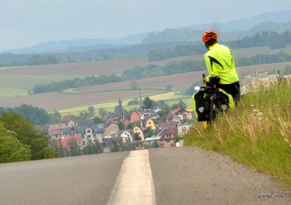 Tom ready to enjoy the downhill