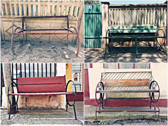 All the same style of benches