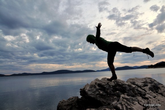 One more selfie on my playing on a rock