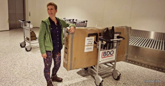 Chris took my happy shot when my bicycle arrived