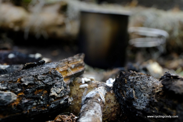 A little fire but thought better of it and extinguished it before we would attract a crowd
